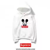 supreme hoodie hommes femmes sweatshirt pas cher mickey mouse mm white